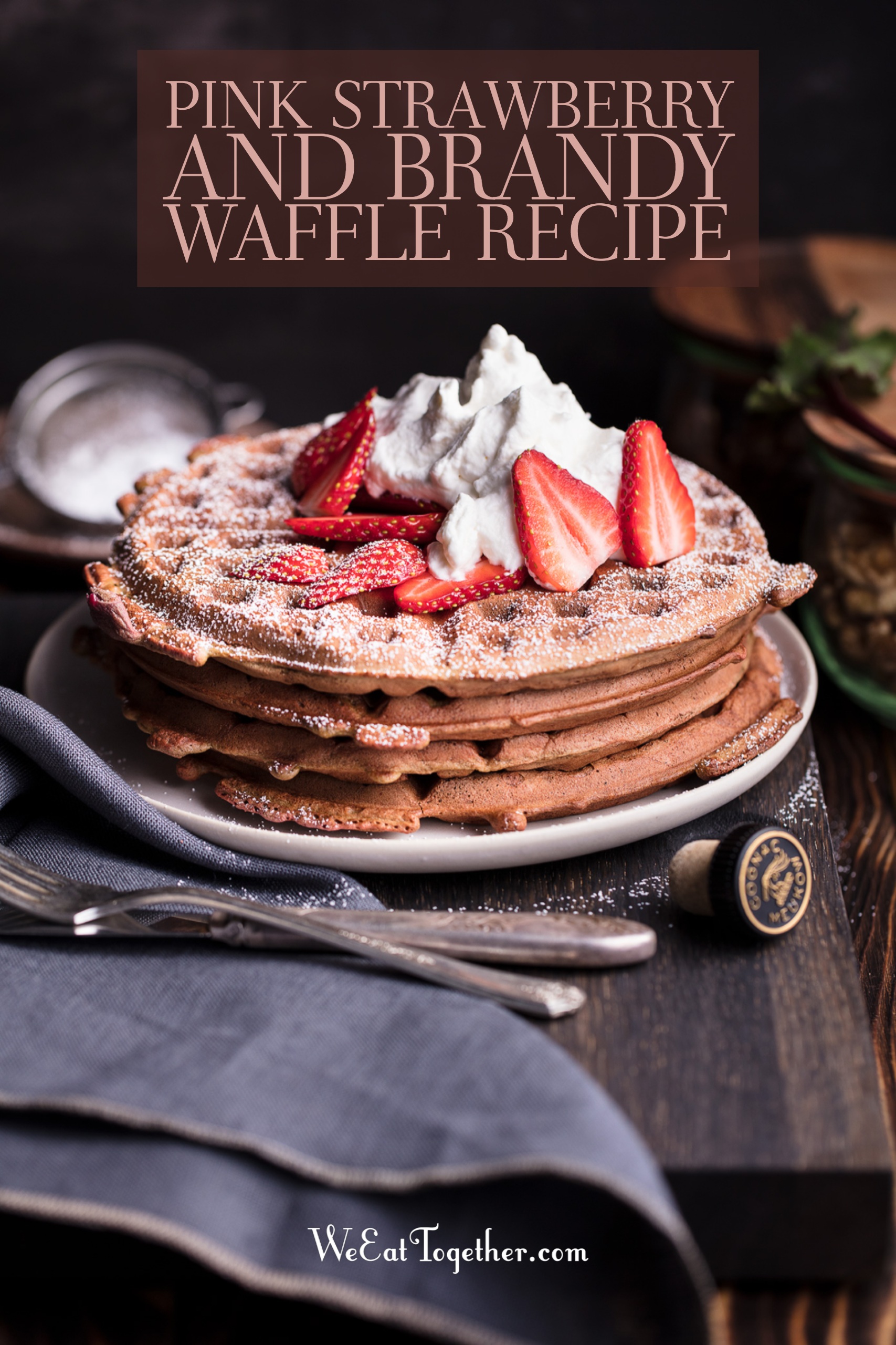 Pink Strawberry And Brandy Waffle Recipe