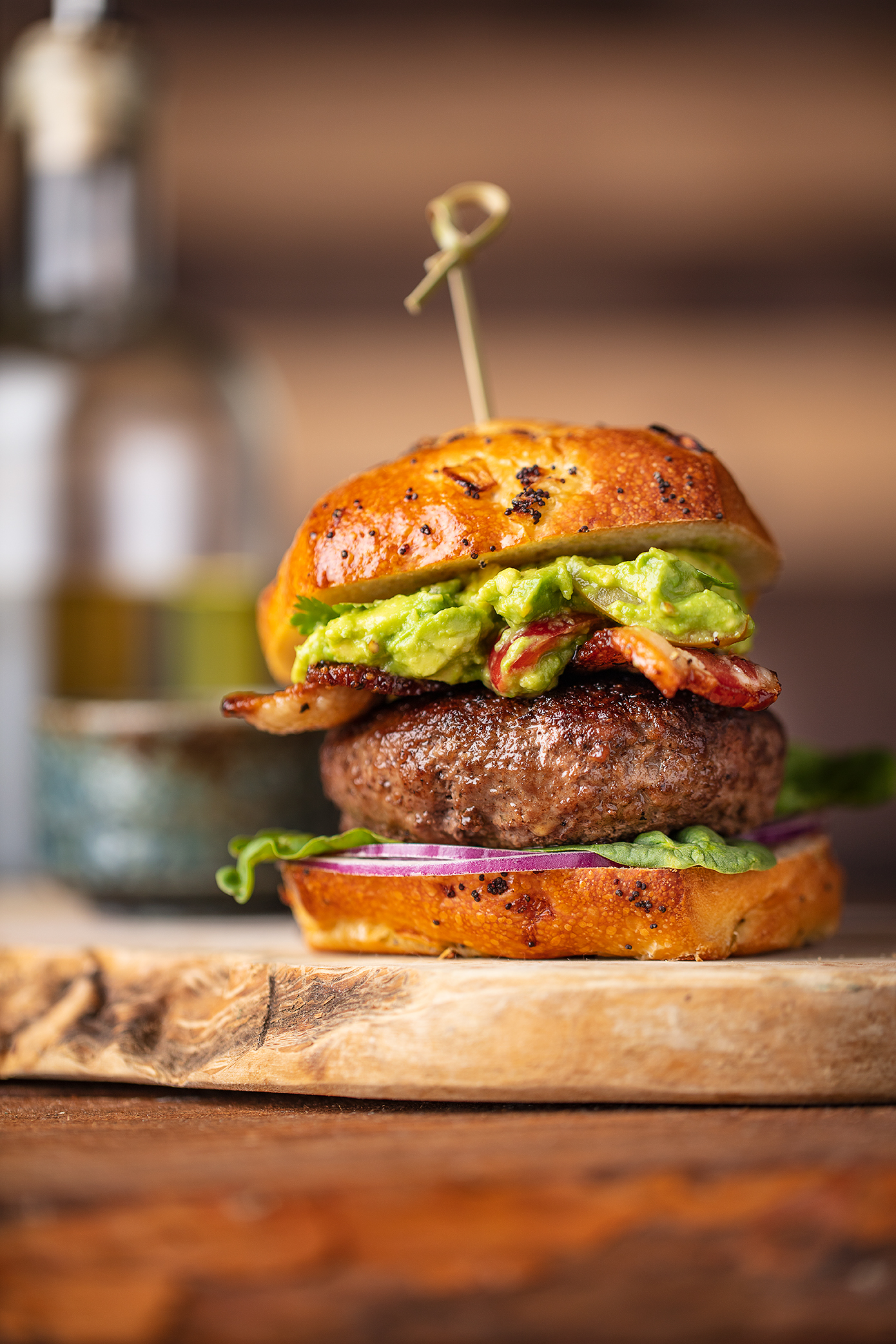 Guac Burger 100mm shot at f2.8