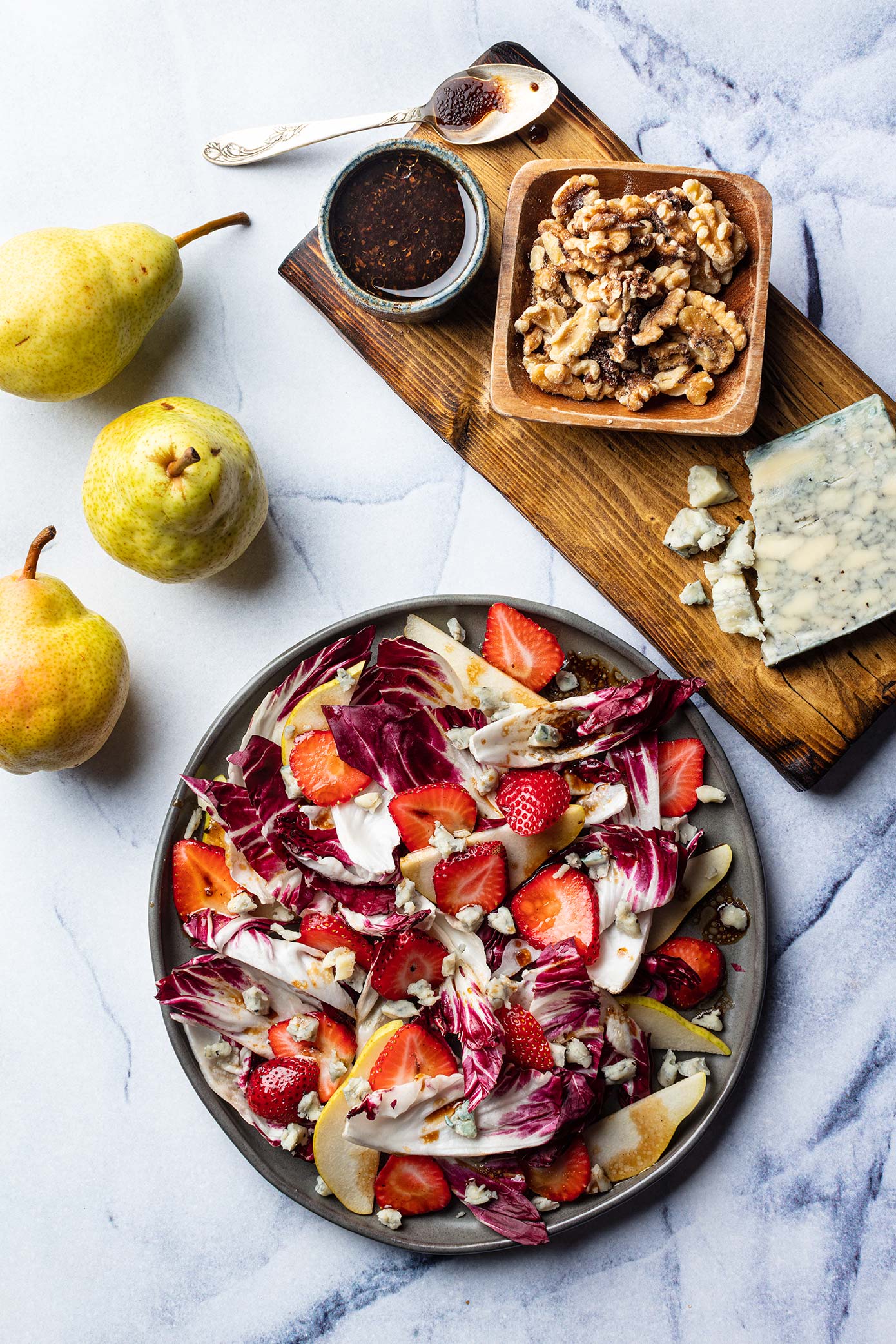 Pear Salad On Raki Food Photography Backdrop