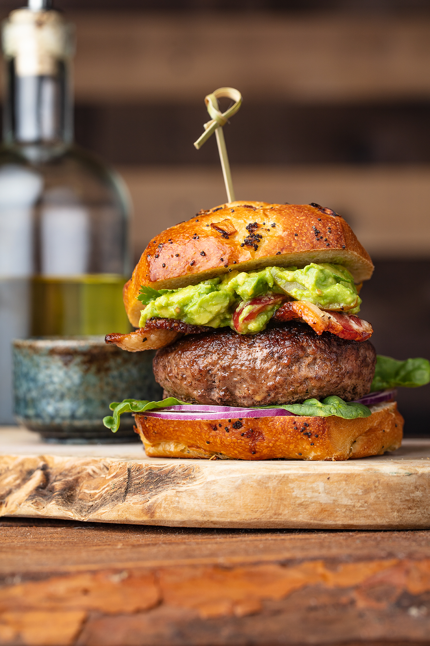 Guac Burger 100mm shot at f8 the best lens for food photography