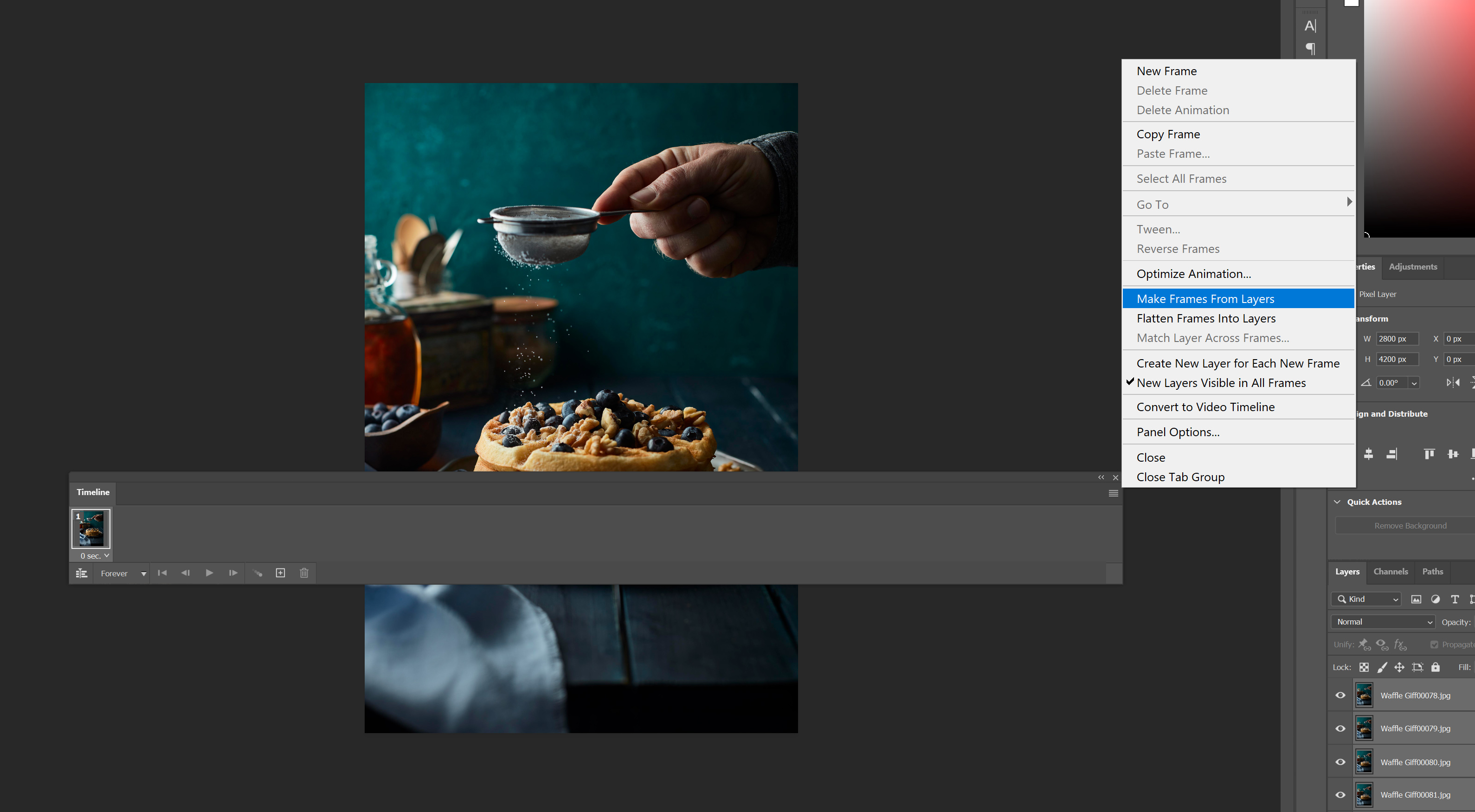 Making A GIF For Instagram Animated Food Photography